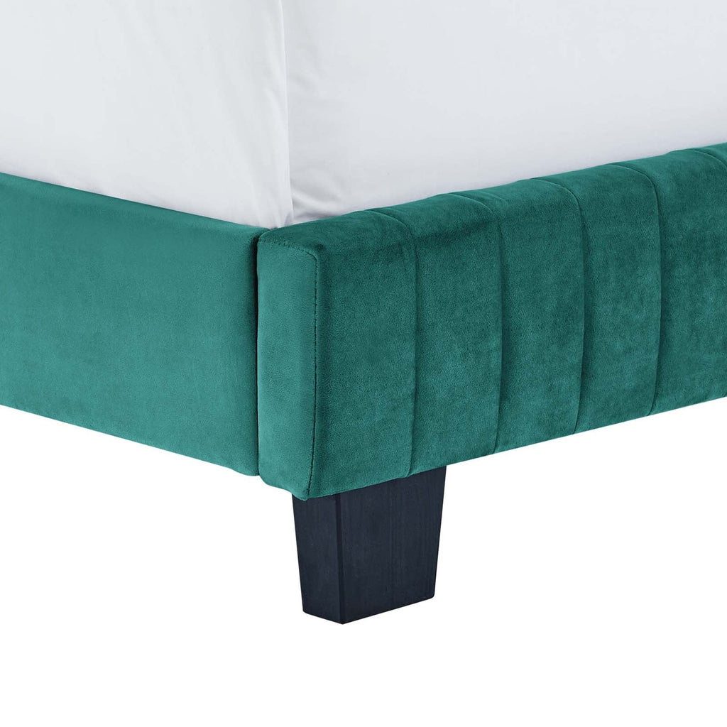 Celine Channel Tufted Performance Velvet Twin Bed by Modway
