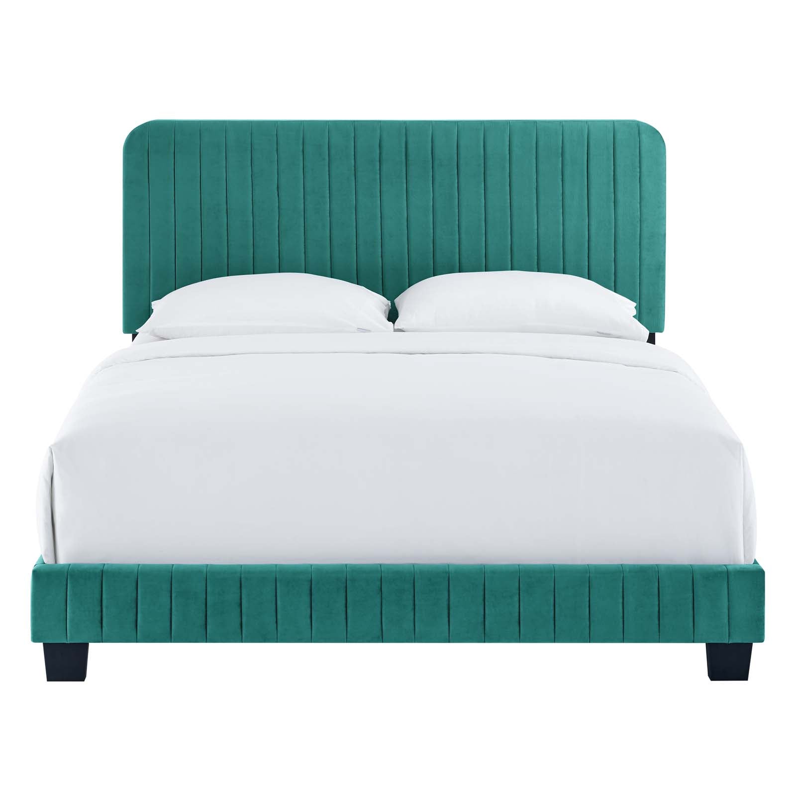 Celine Channel Tufted Performance Velvet Twin Bed by Modway