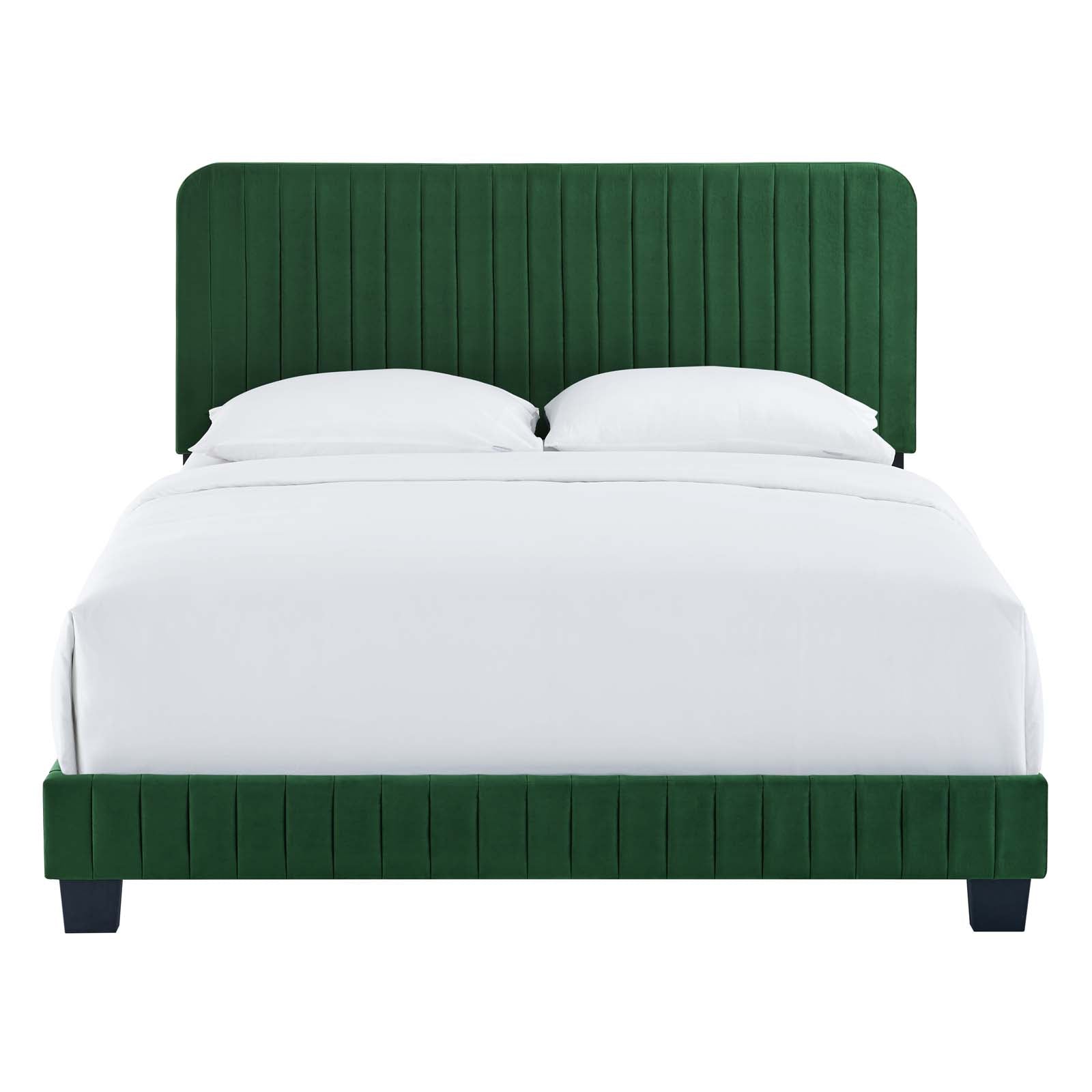 Celine Channel Tufted Performance Velvet King Platform Bed by Modway