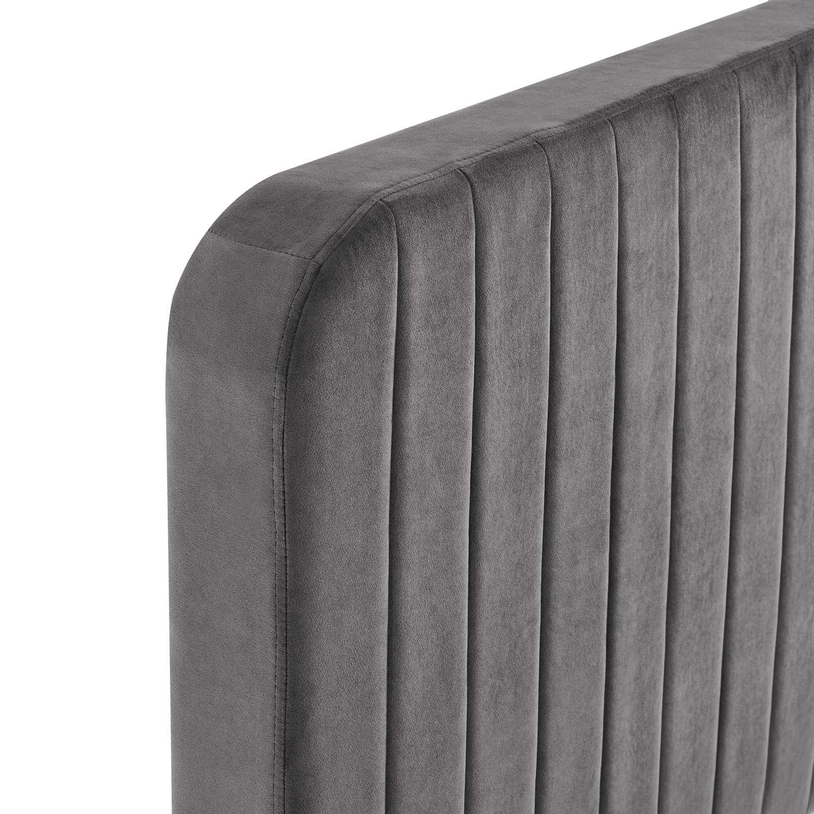 Celine Channel Tufted Performance Velvet King Platform Bed by Modway