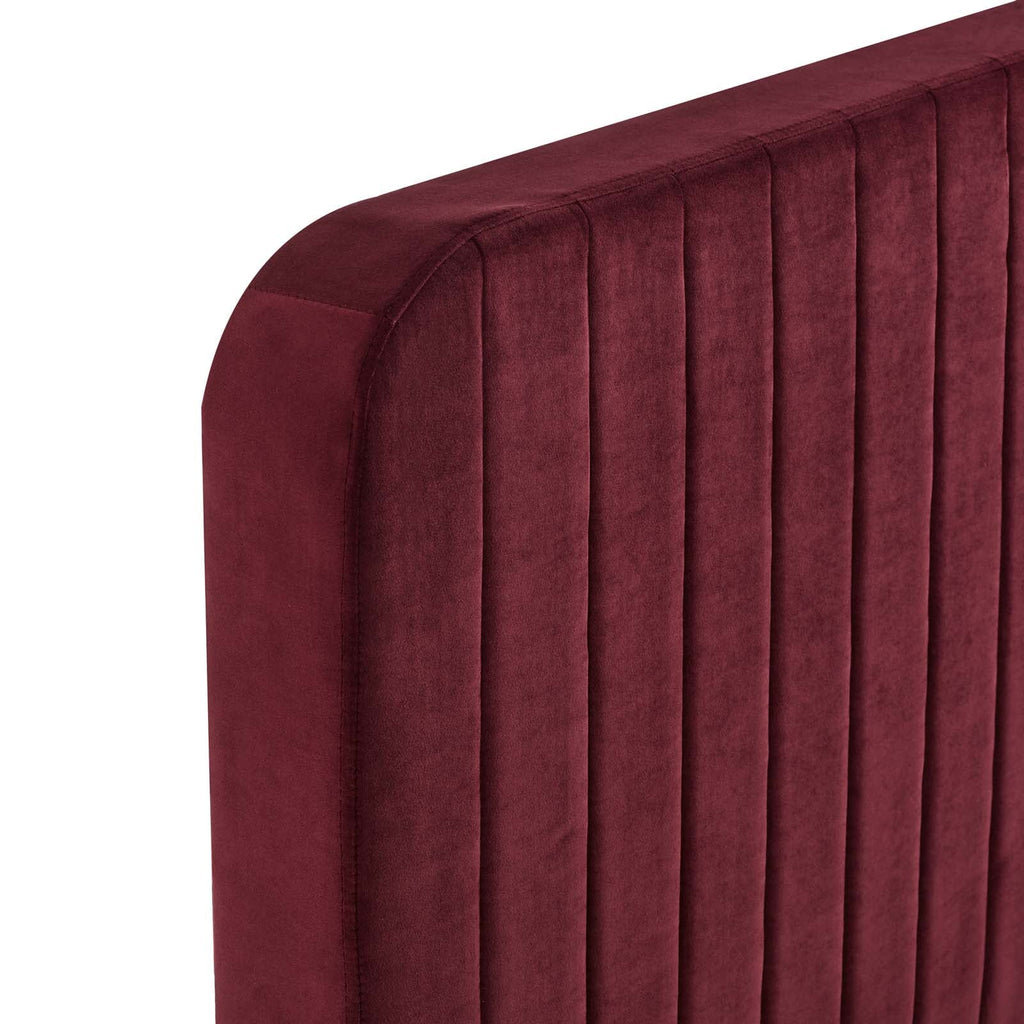 Celine Channel Tufted Performance Velvet King Platform Bed by Modway