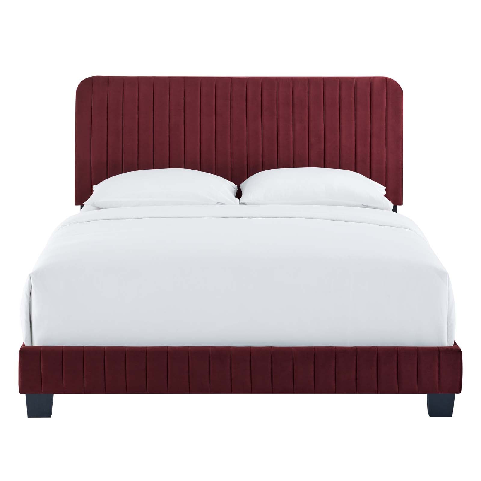 Celine Channel Tufted Performance Velvet King Platform Bed by Modway