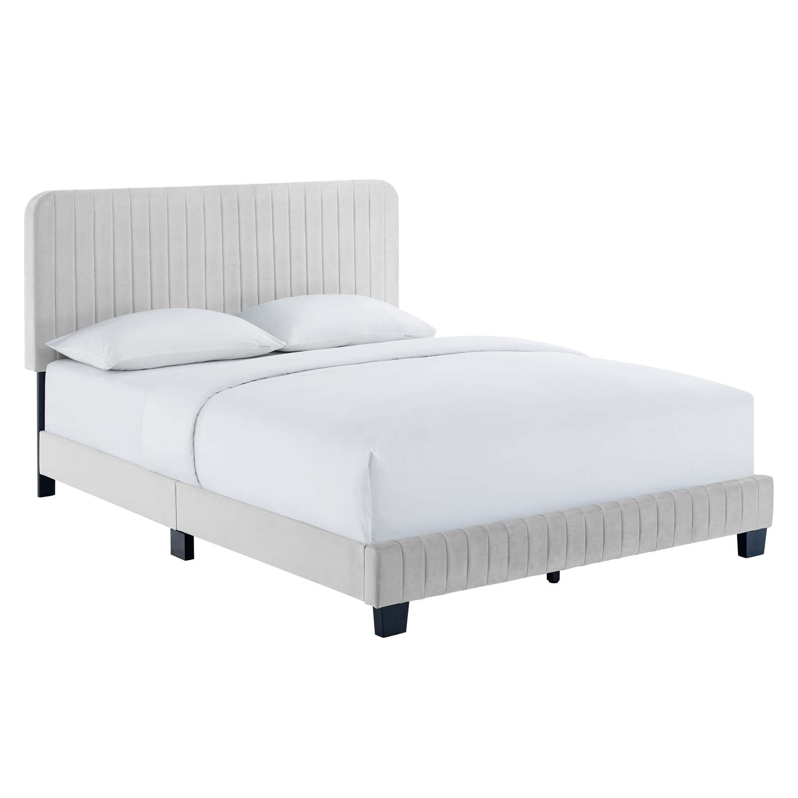 Celine Channel Tufted Performance Velvet Queen Platform Bed by Modway
