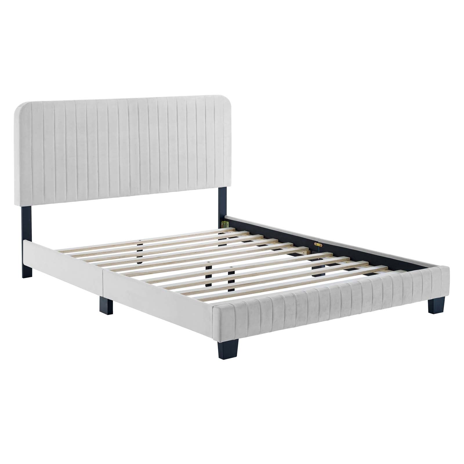 Celine Channel Tufted Performance Velvet Queen Platform Bed by Modway