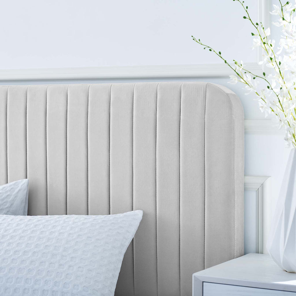 Celine Channel Tufted Performance Velvet Queen Platform Bed by Modway