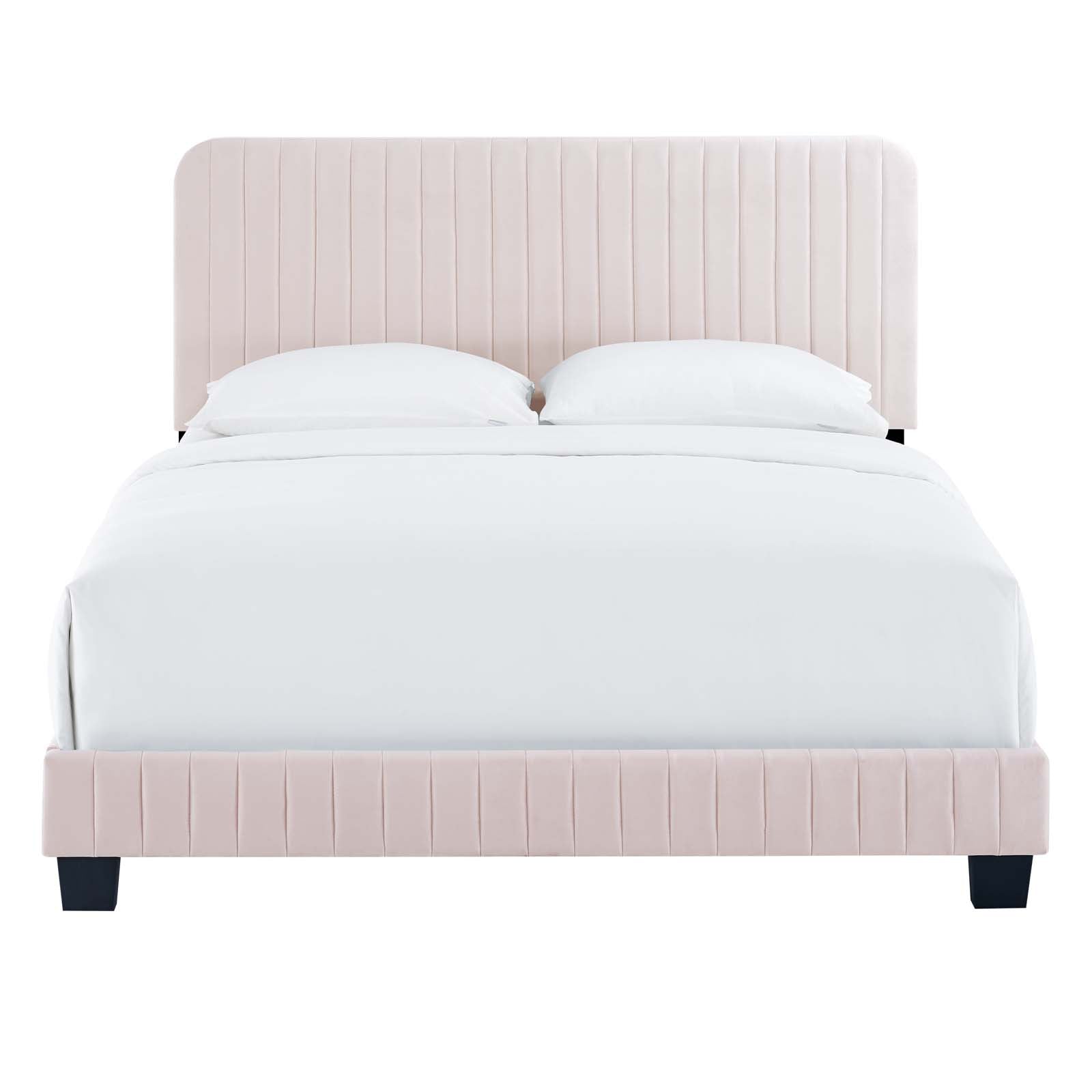 Celine Channel Tufted Performance Velvet Queen Platform Bed by Modway