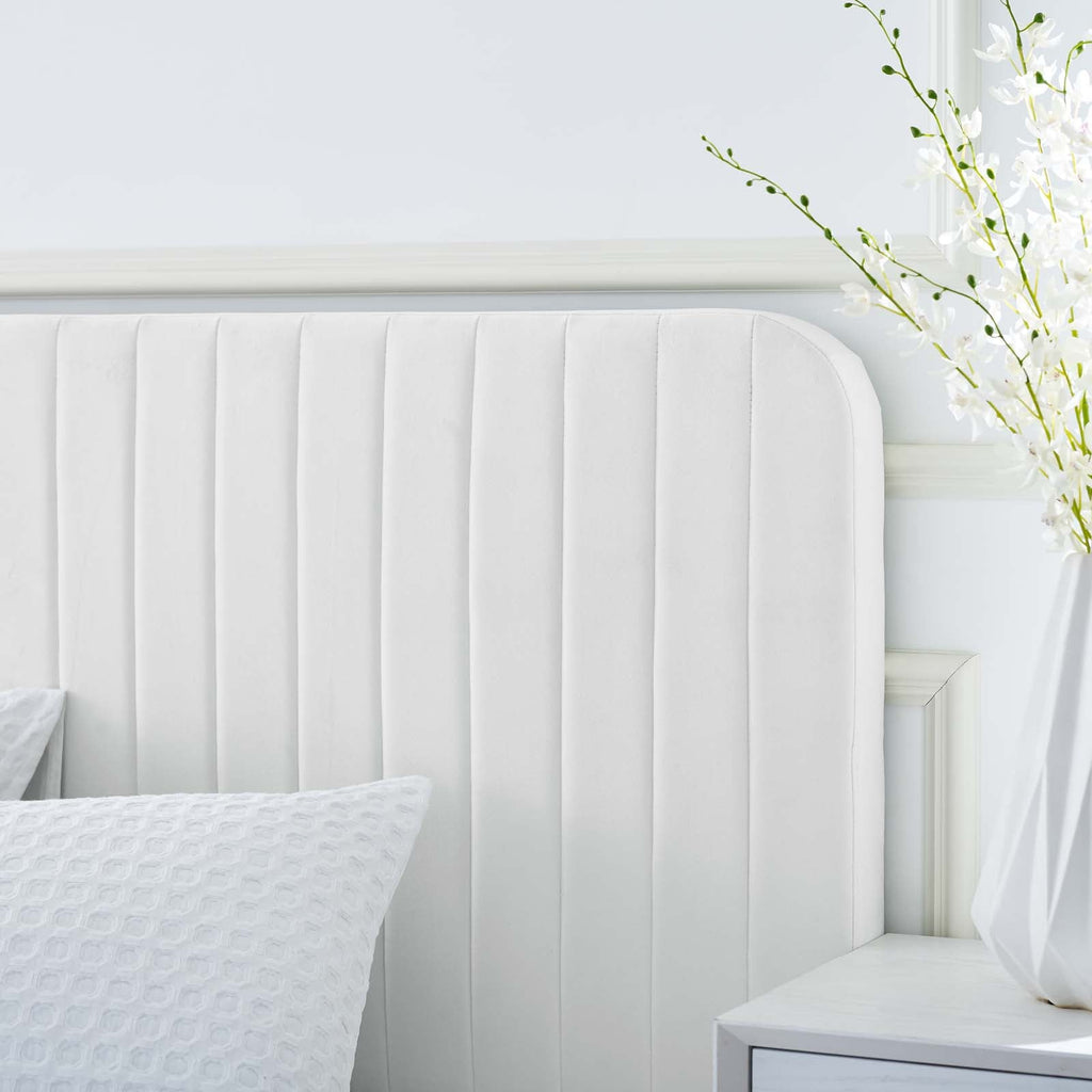 Celine Channel Tufted Performance Velvet Queen Platform Bed by Modway