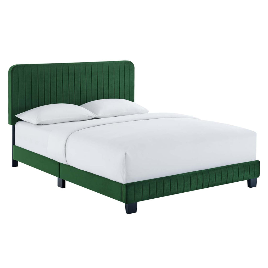 Celine Channel Tufted Performance Velvet Full Platform Bed by Modway