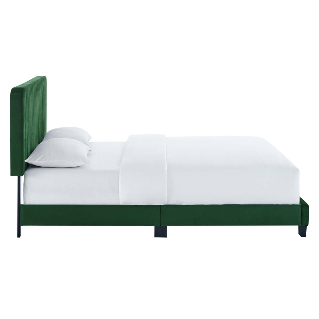Celine Channel Tufted Performance Velvet Full Platform Bed by Modway