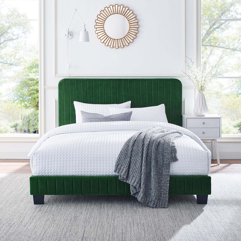 Celine Channel Tufted Performance Velvet Full Platform Bed by Modway