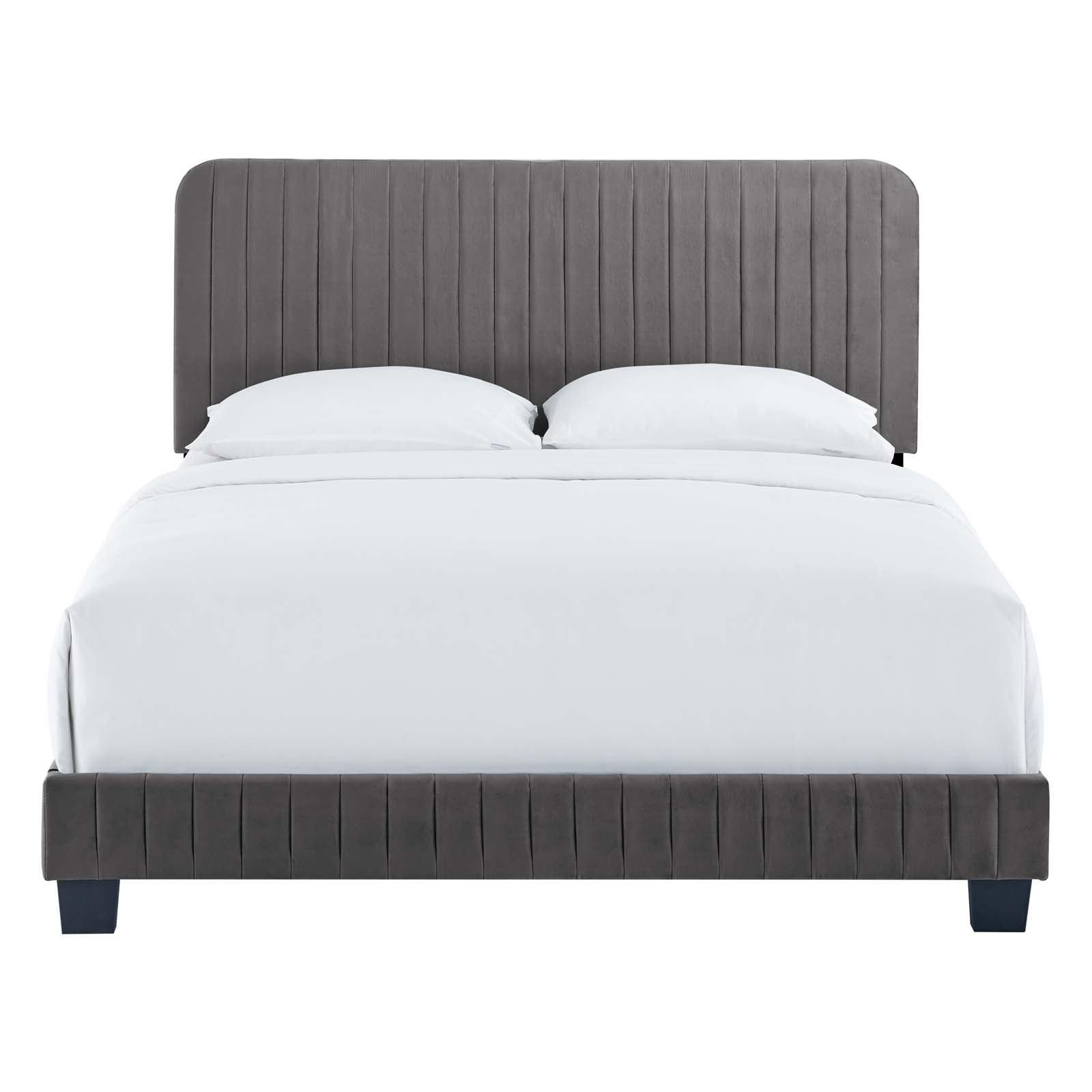 Celine Channel Tufted Performance Velvet Full Platform Bed by Modway