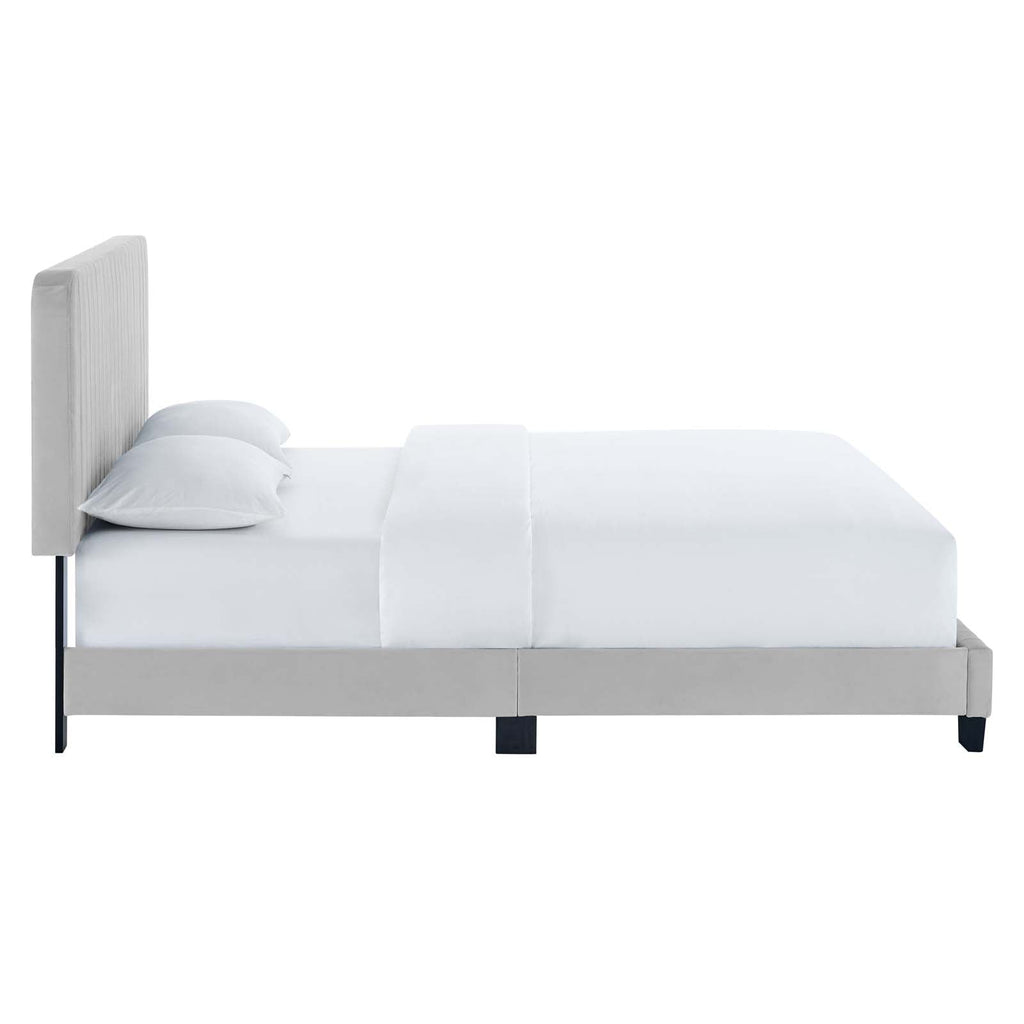 Celine Channel Tufted Performance Velvet Full Platform Bed by Modway