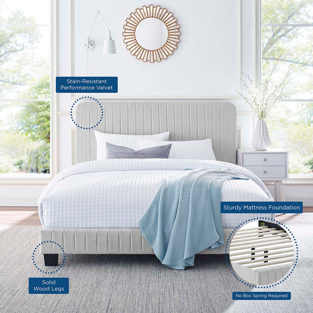 Celine Channel Tufted Performance Velvet Full Platform Bed by Modway