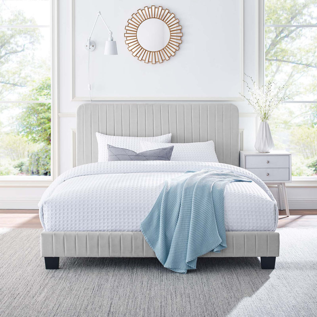 Celine Channel Tufted Performance Velvet Full Platform Bed by Modway