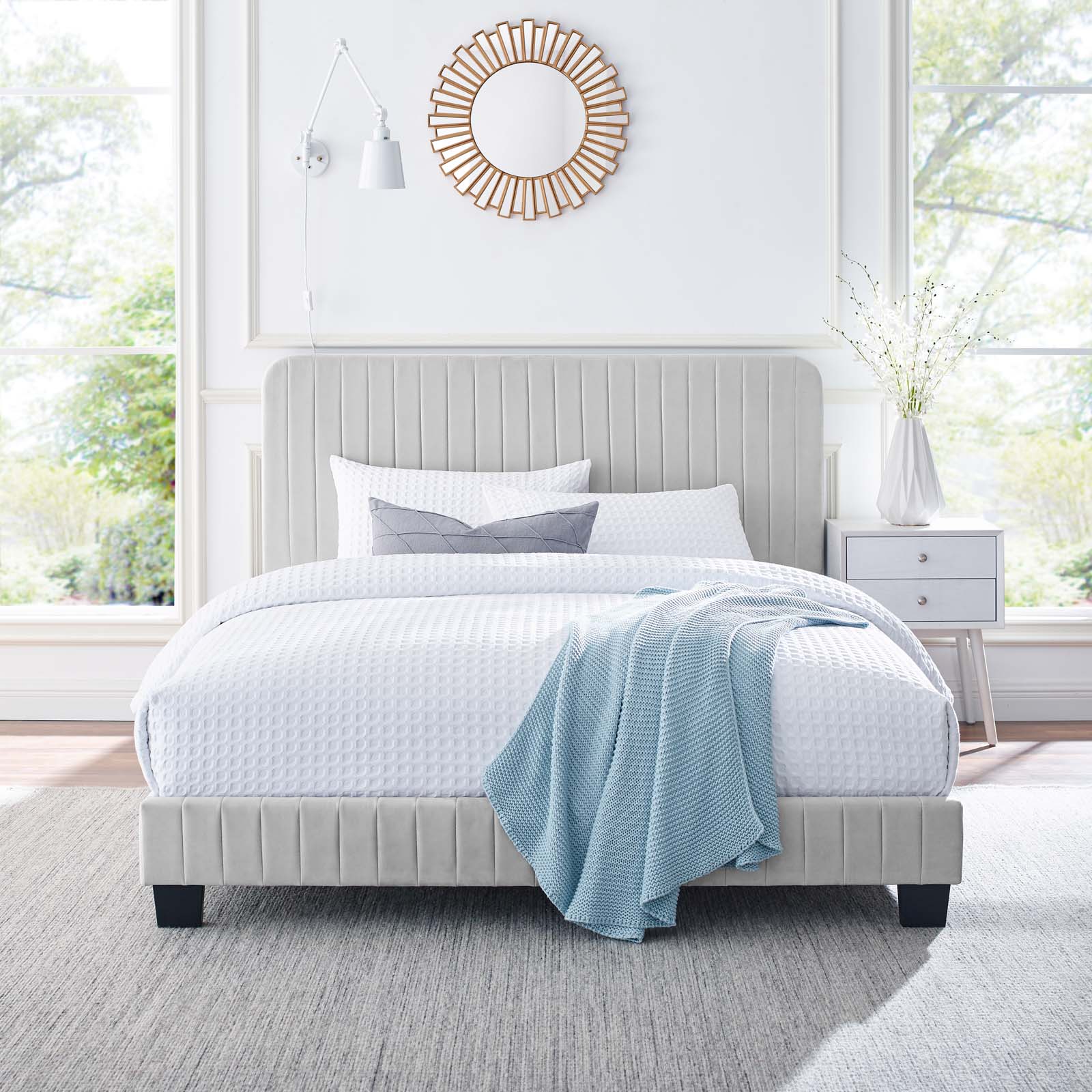 Celine Channel Tufted Performance Velvet Full Platform Bed by Modway