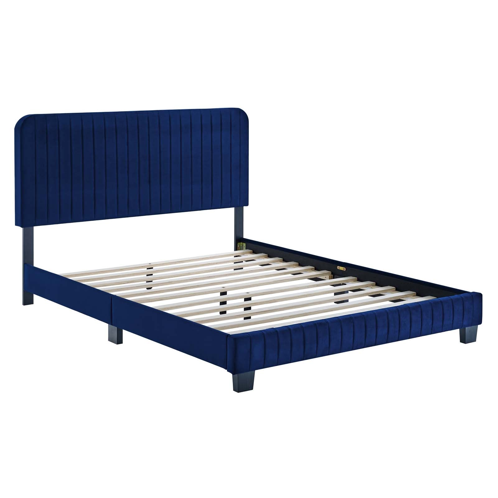 Celine Channel Tufted Performance Velvet Full Platform Bed by Modway