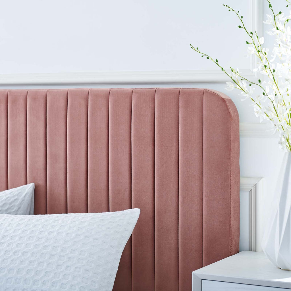 Celine Channel Tufted Performance Velvet Twin Platform Bed by Modway