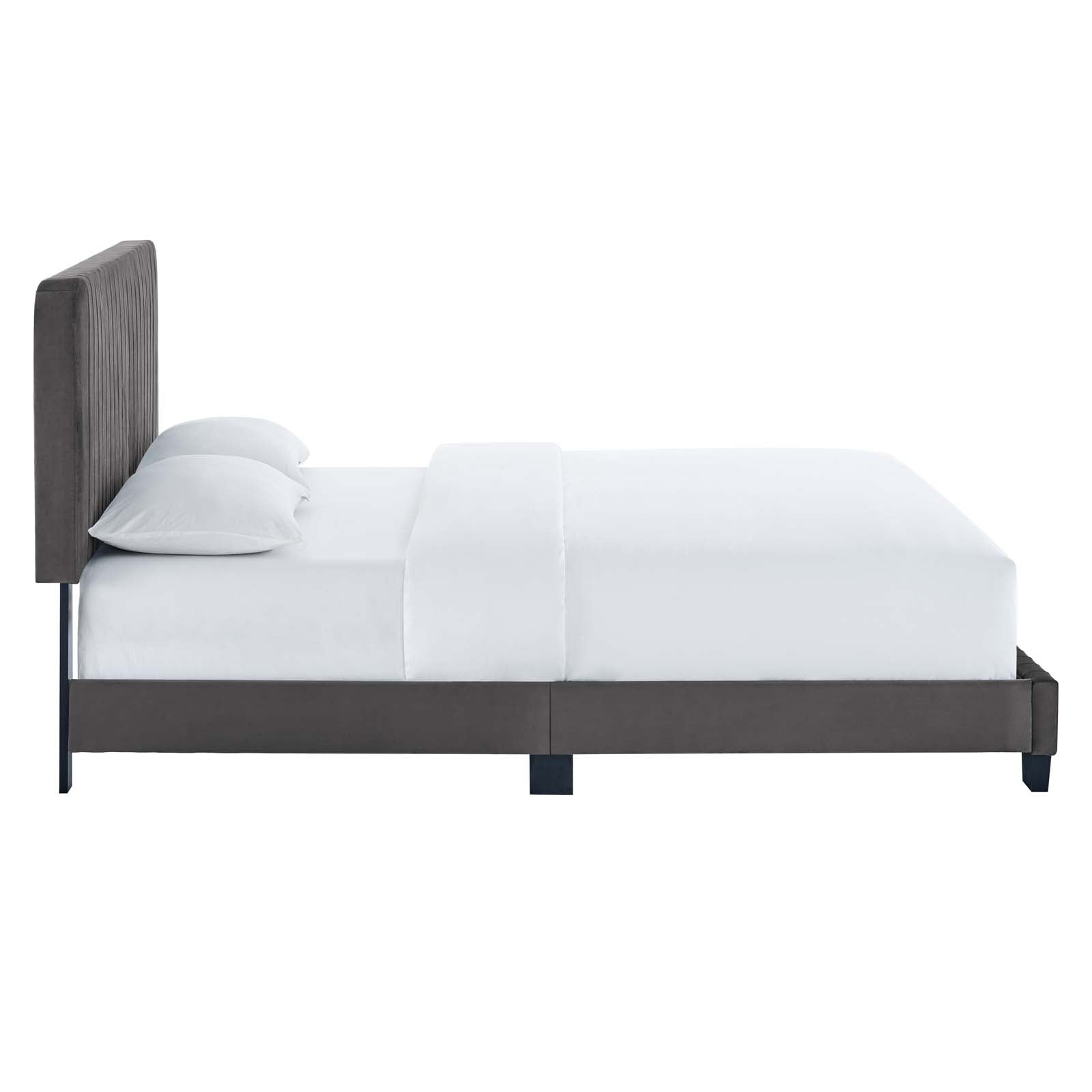 Celine Channel Tufted Performance Velvet Twin Platform Bed by Modway