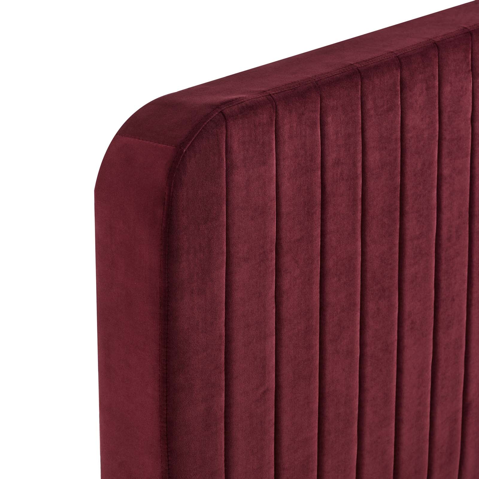 Celine Channel Tufted Performance Velvet Twin Platform Bed by Modway