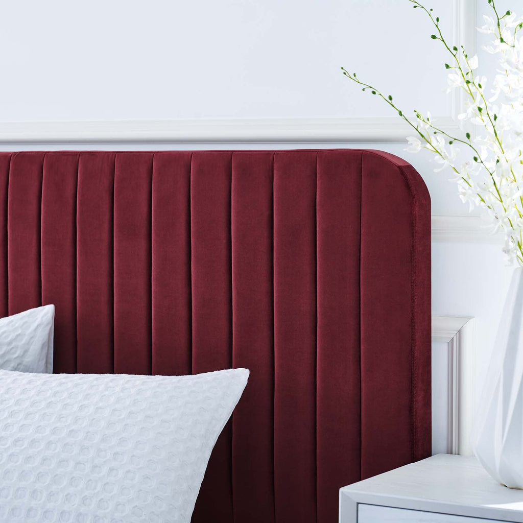 Celine Channel Tufted Performance Velvet Twin Platform Bed by Modway