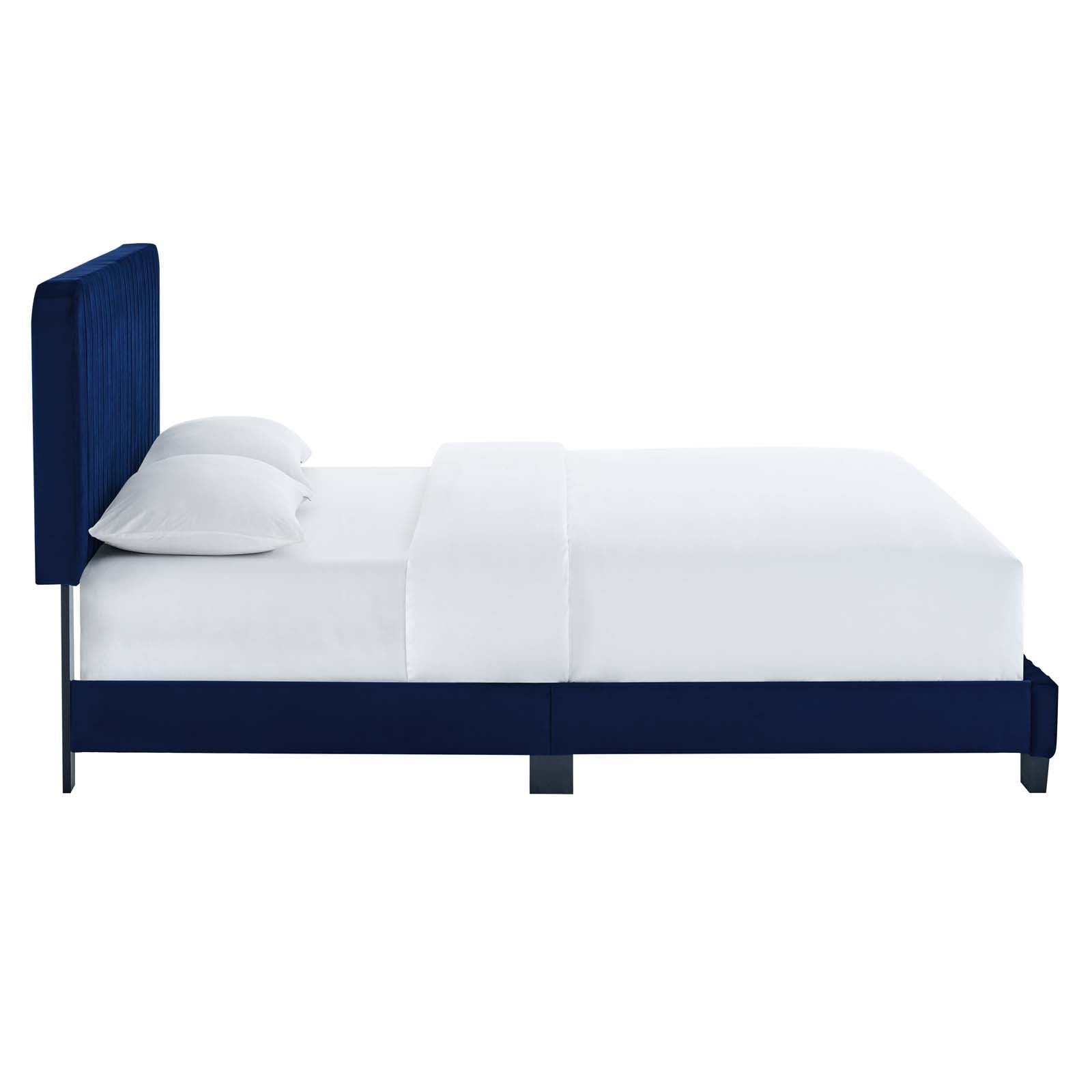 Celine Channel Tufted Performance Velvet Twin Platform Bed by Modway