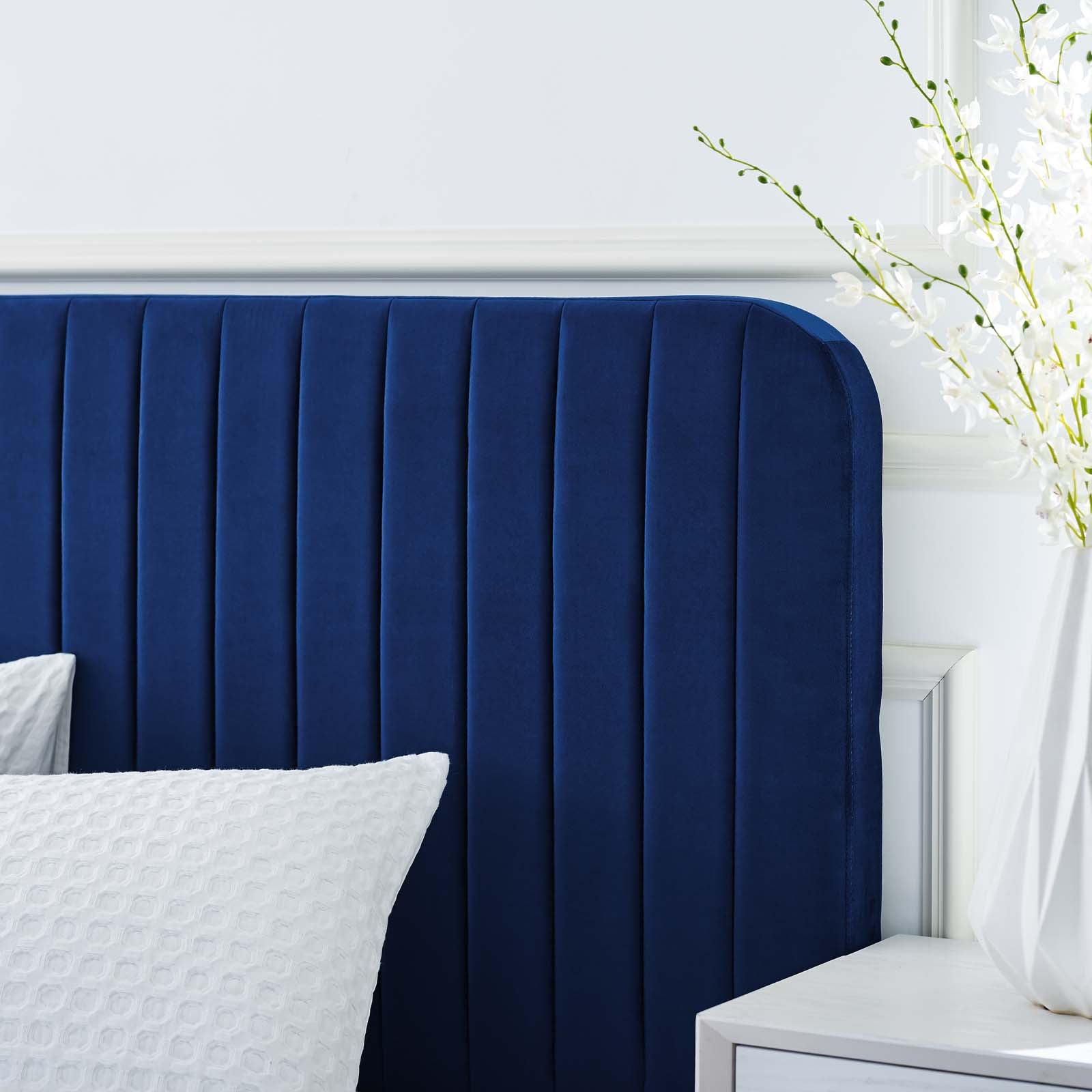 Celine Channel Tufted Performance Velvet Twin Platform Bed by Modway