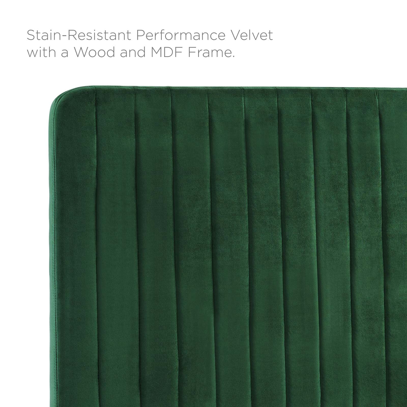 Milenna Channel Tufted Performance Velvet Twin Headboard by Modway