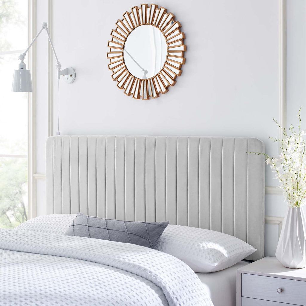 Milenna Channel Tufted Performance Velvet Twin Headboard by Modway