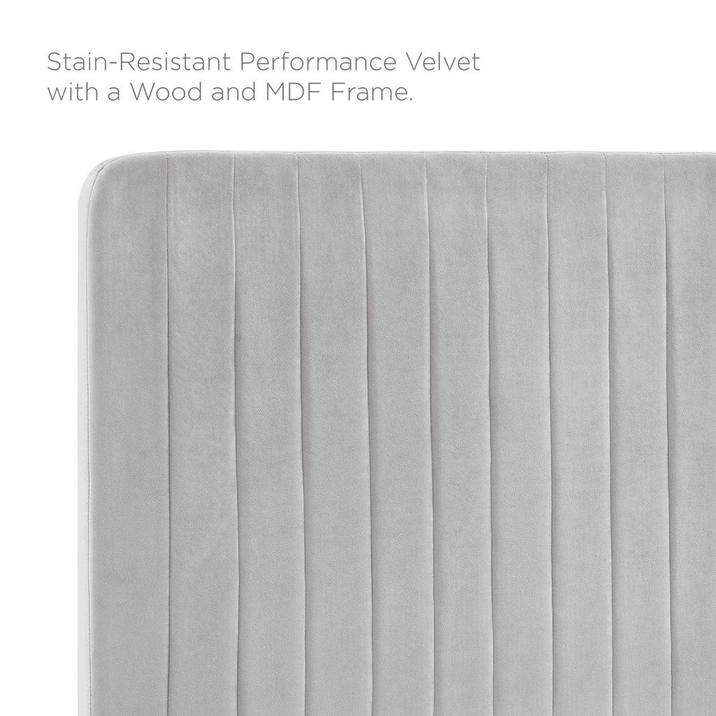 Milenna Channel Tufted Performance Velvet Twin Headboard by Modway