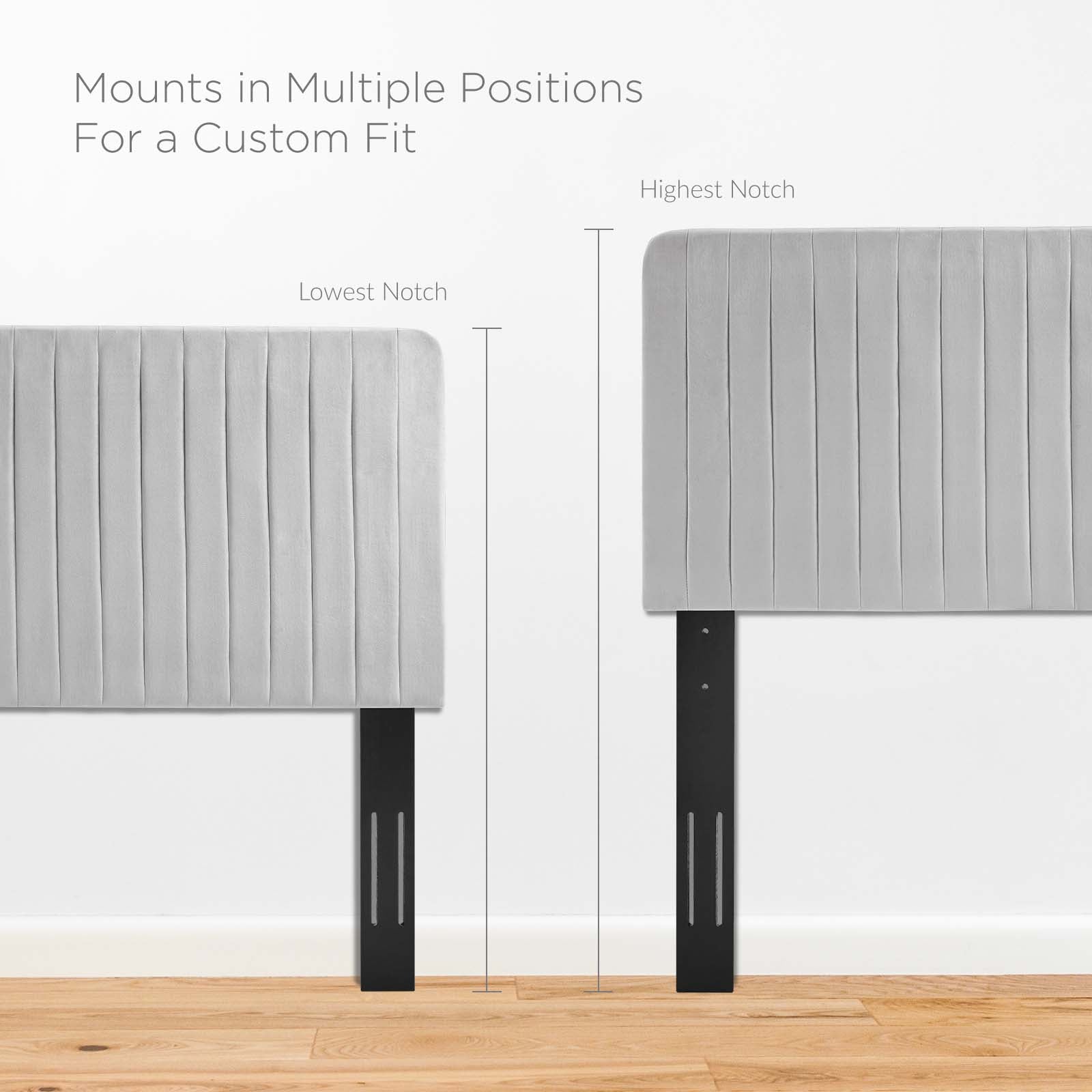 Milenna Channel Tufted Performance Velvet Twin Headboard by Modway