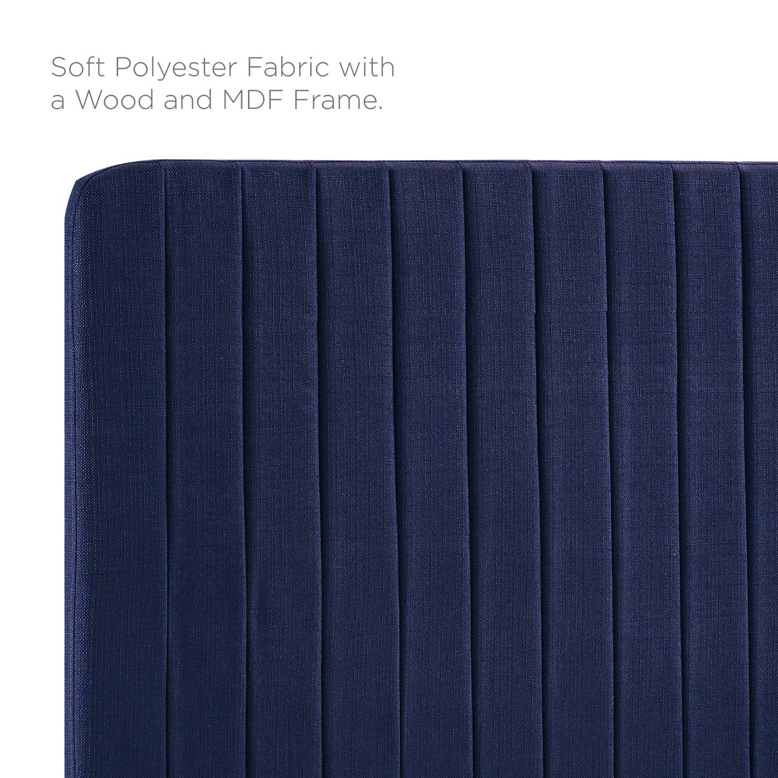 Milenna Channel Tufted Upholstered Fabric Twin Headboard by Modway