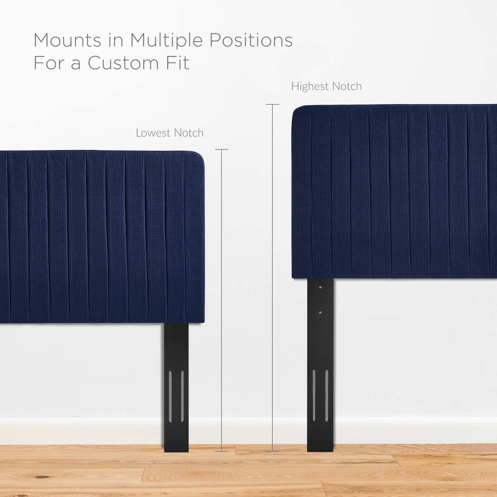 Milenna Channel Tufted Upholstered Fabric Twin Headboard by Modway