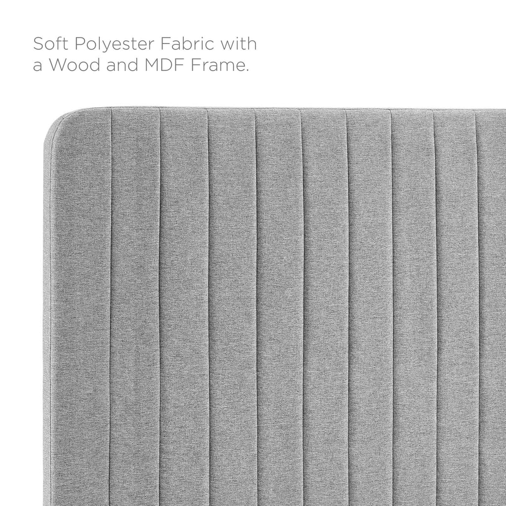 Milenna Channel Tufted Upholstered Fabric Full/Queen Headboard by Modway
