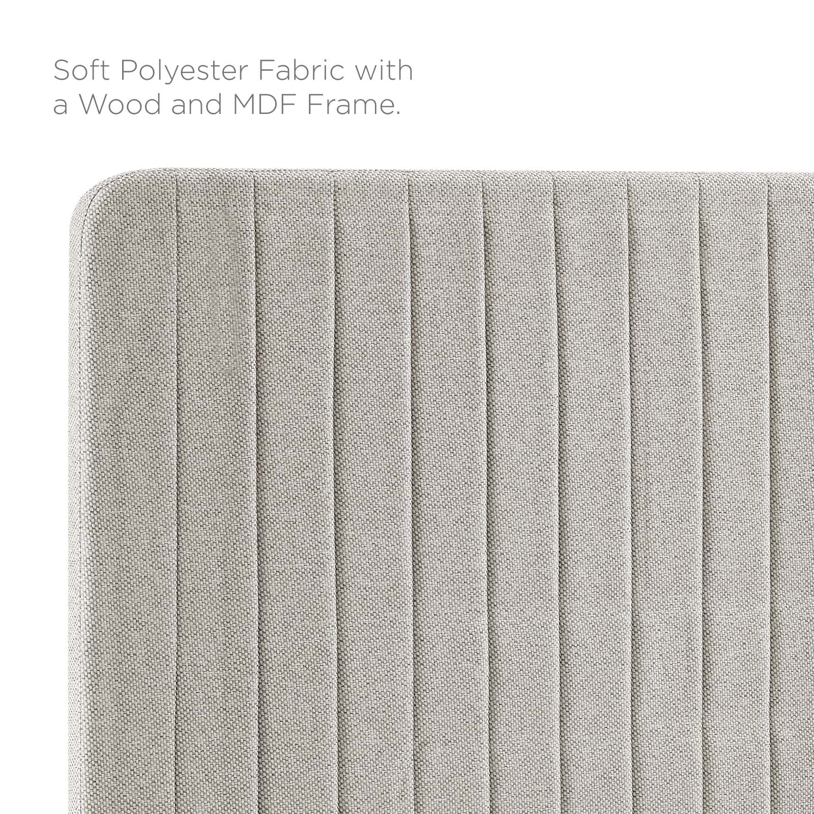 Milenna Channel Tufted Upholstered Fabric Full/Queen Headboard by Modway