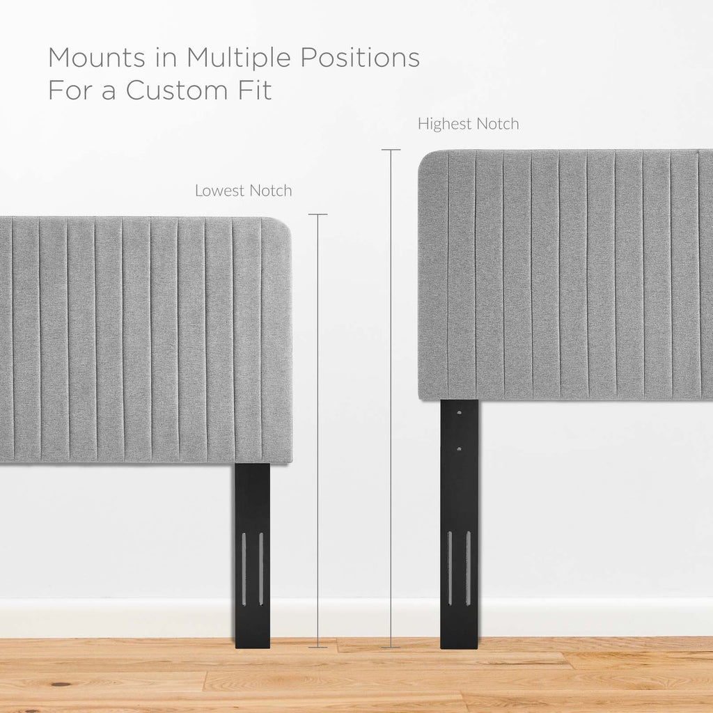 Milenna Channel Tufted Upholstered Fabric King/California King Headboard by Modway
