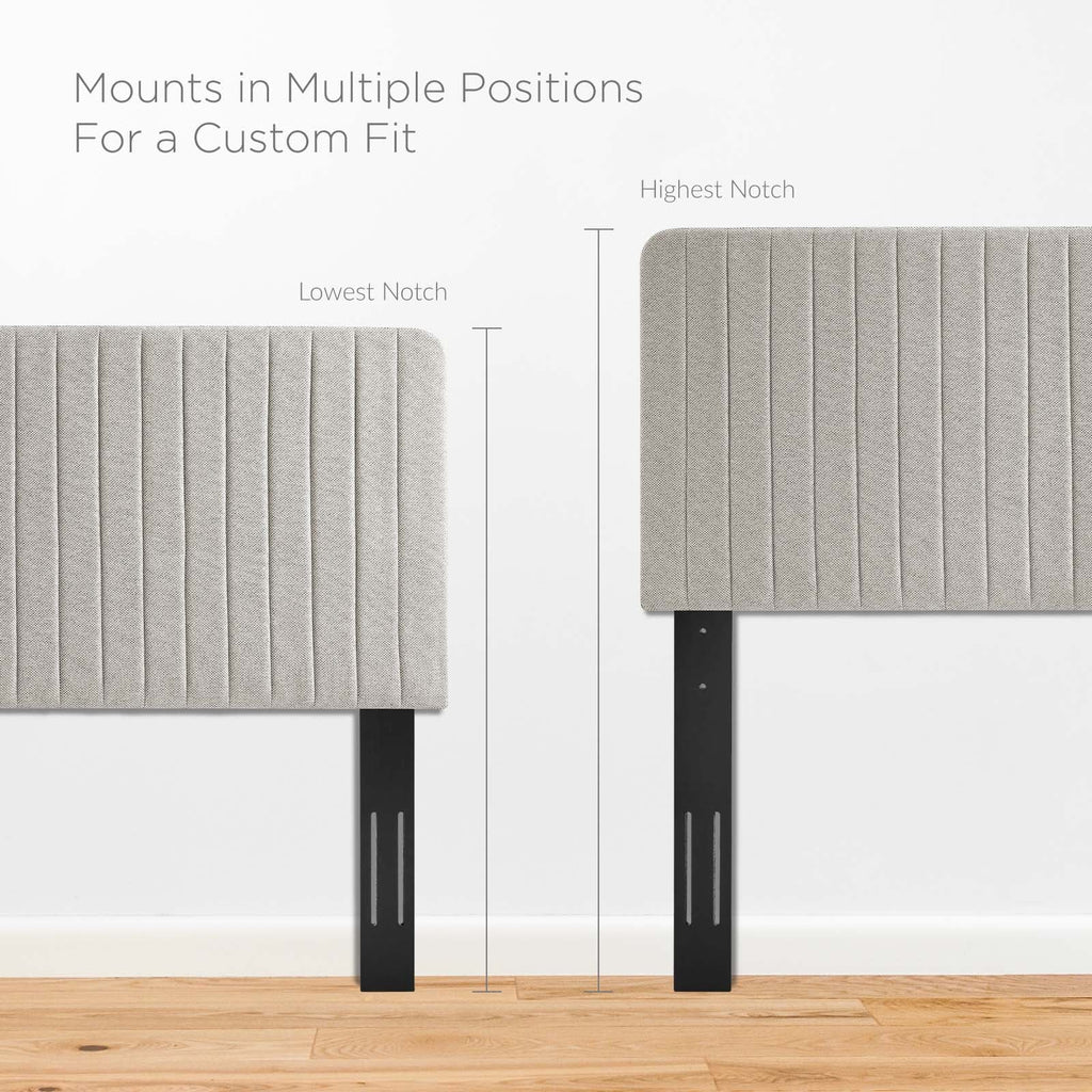 Milenna Channel Tufted Upholstered Fabric King/California King Headboard by Modway