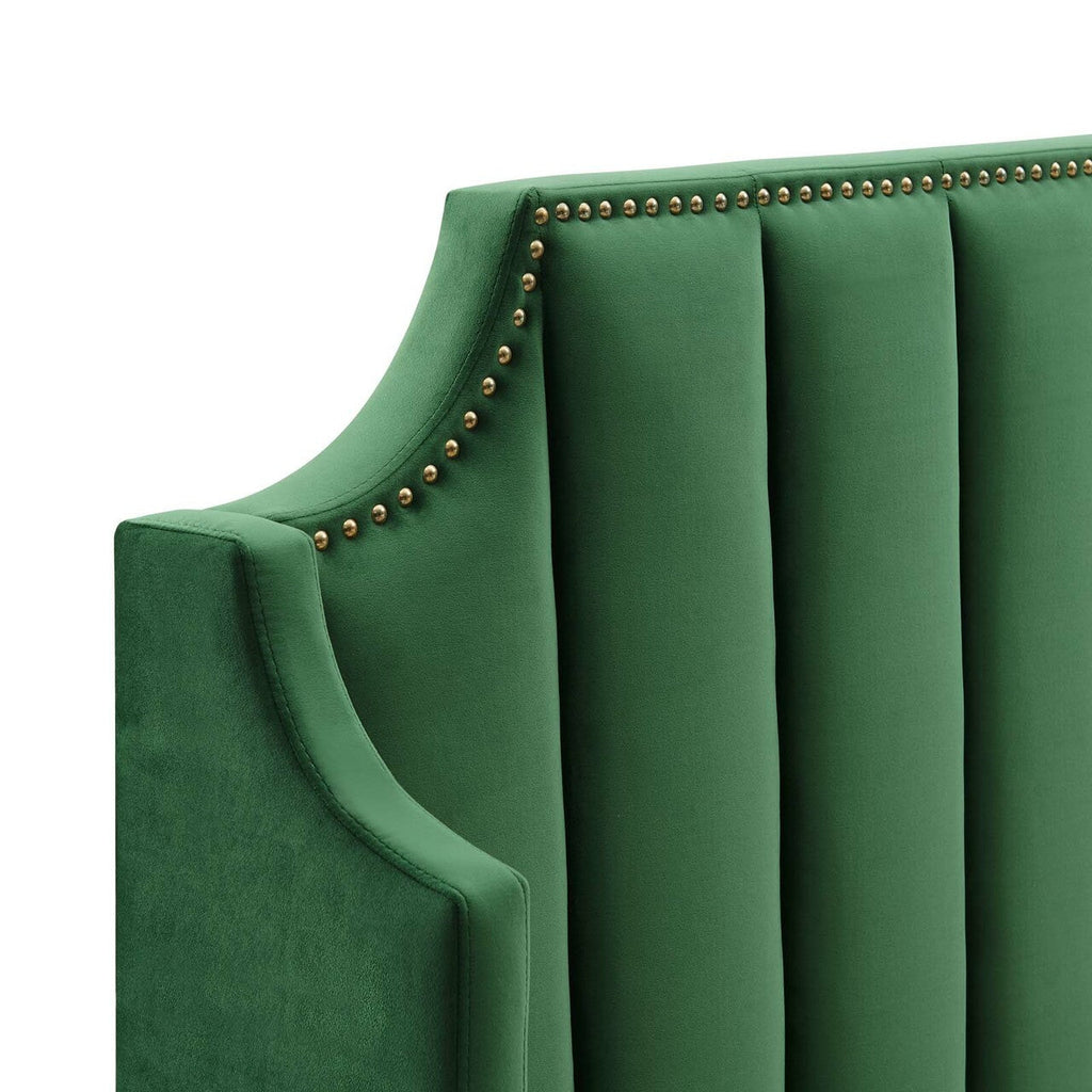 Daniella Performance Velvet Queen Platform Bed by Modway