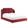 Daniella Performance Velvet Queen Platform Bed by Modway