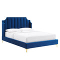 Daniella Performance Velvet Queen Platform Bed by Modway