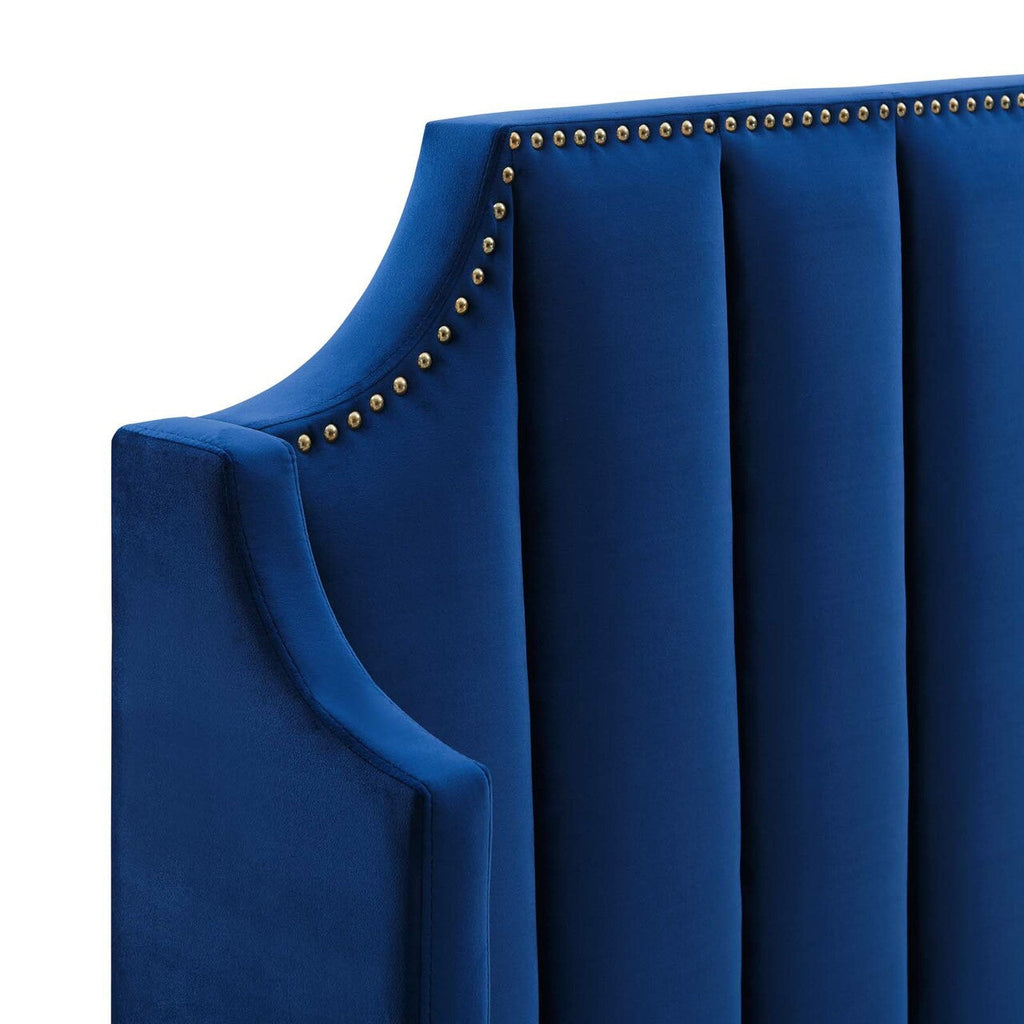 Daniella Performance Velvet Queen Platform Bed by Modway