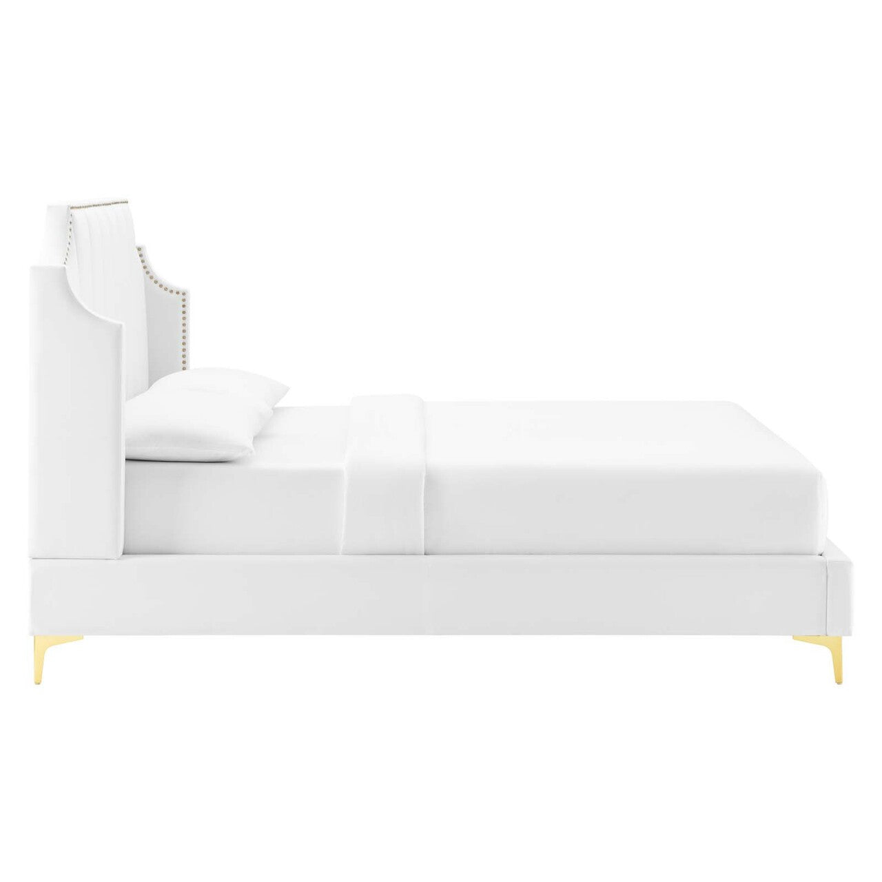 Daniella Performance Velvet Queen Platform Bed by Modway