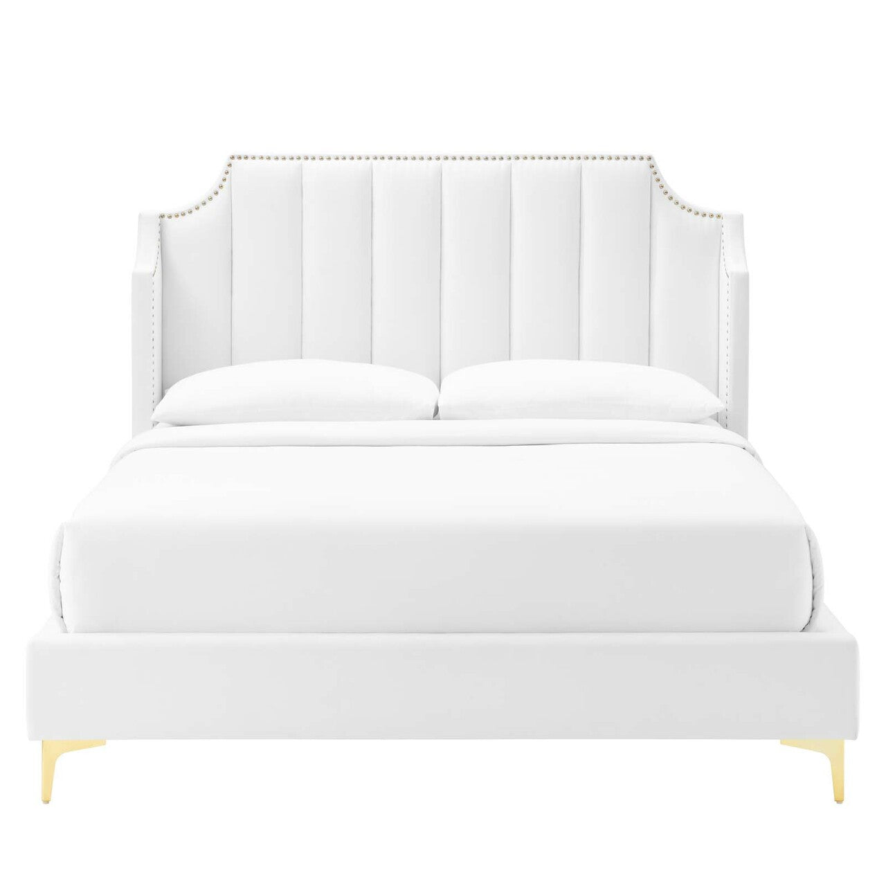 Daniella Performance Velvet Queen Platform Bed by Modway