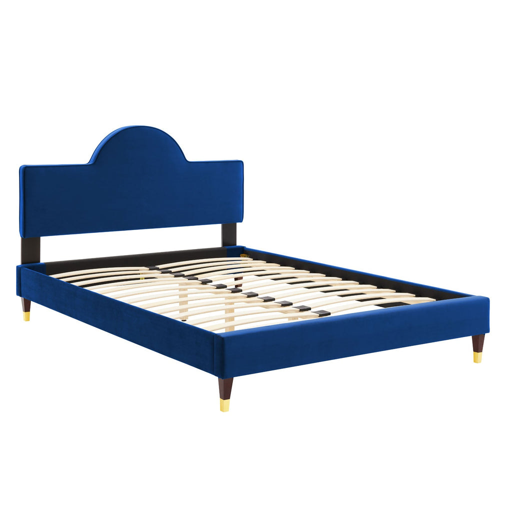Aurora Performance Velvet Queen Bed by Modway