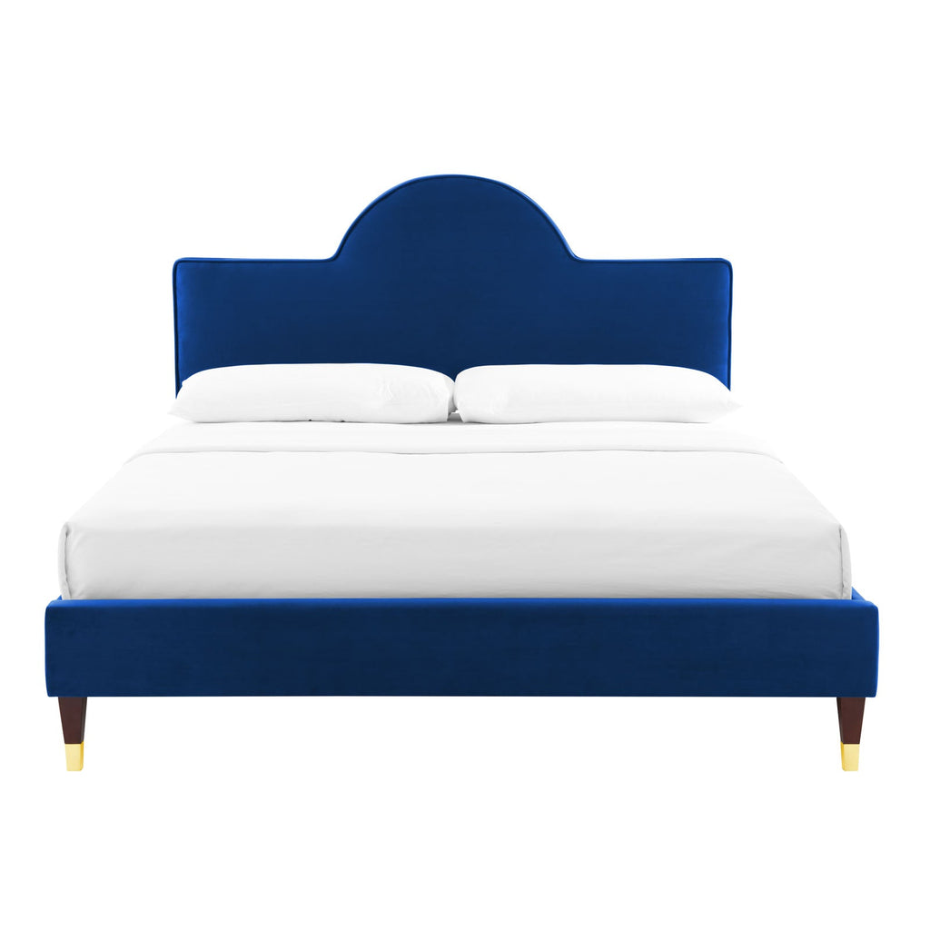 Aurora Performance Velvet Queen Bed by Modway