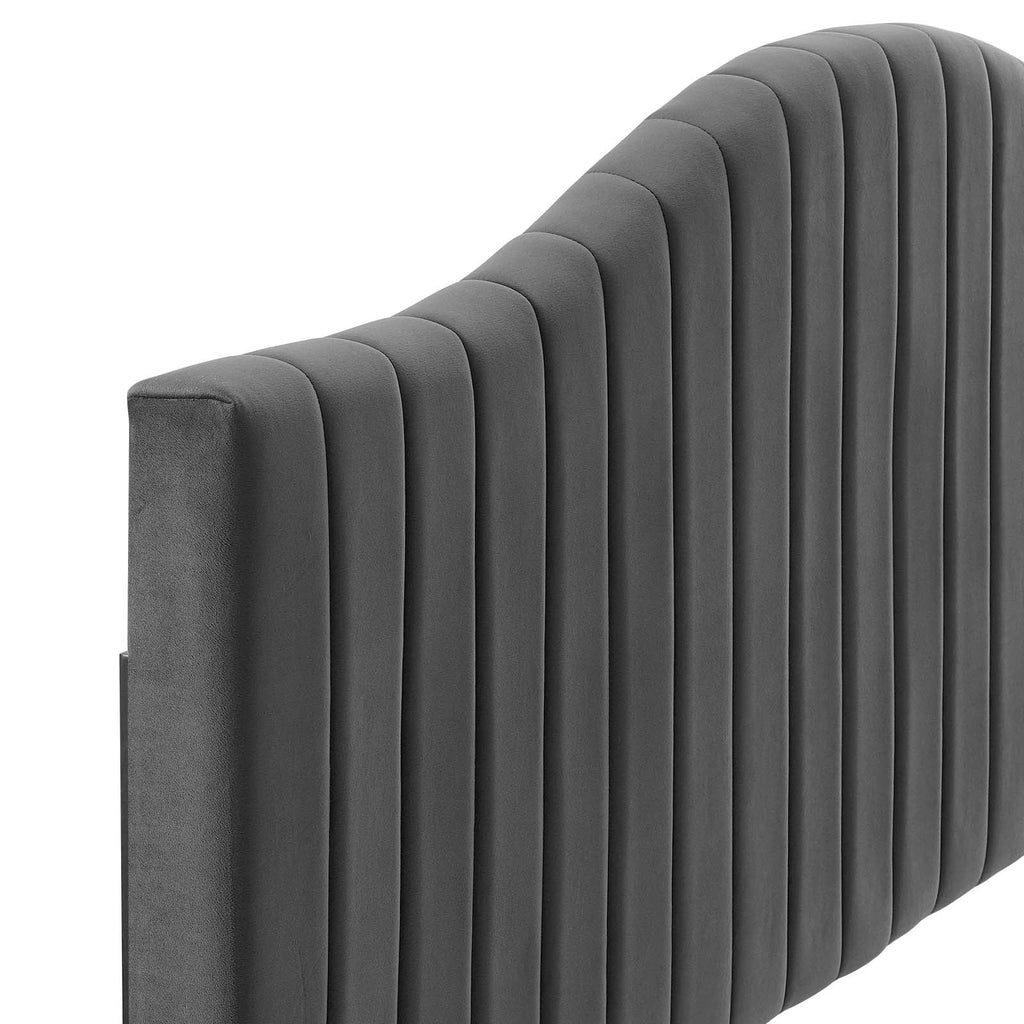 Brielle Channel Tufted Performance Velvet Twin Headboard by Modway