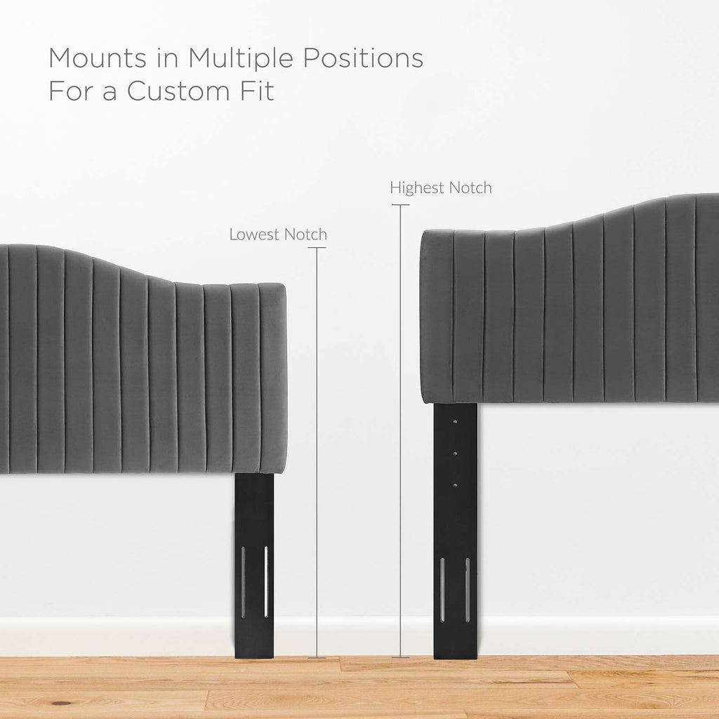 Brielle Channel Tufted Performance Velvet Twin Headboard by Modway