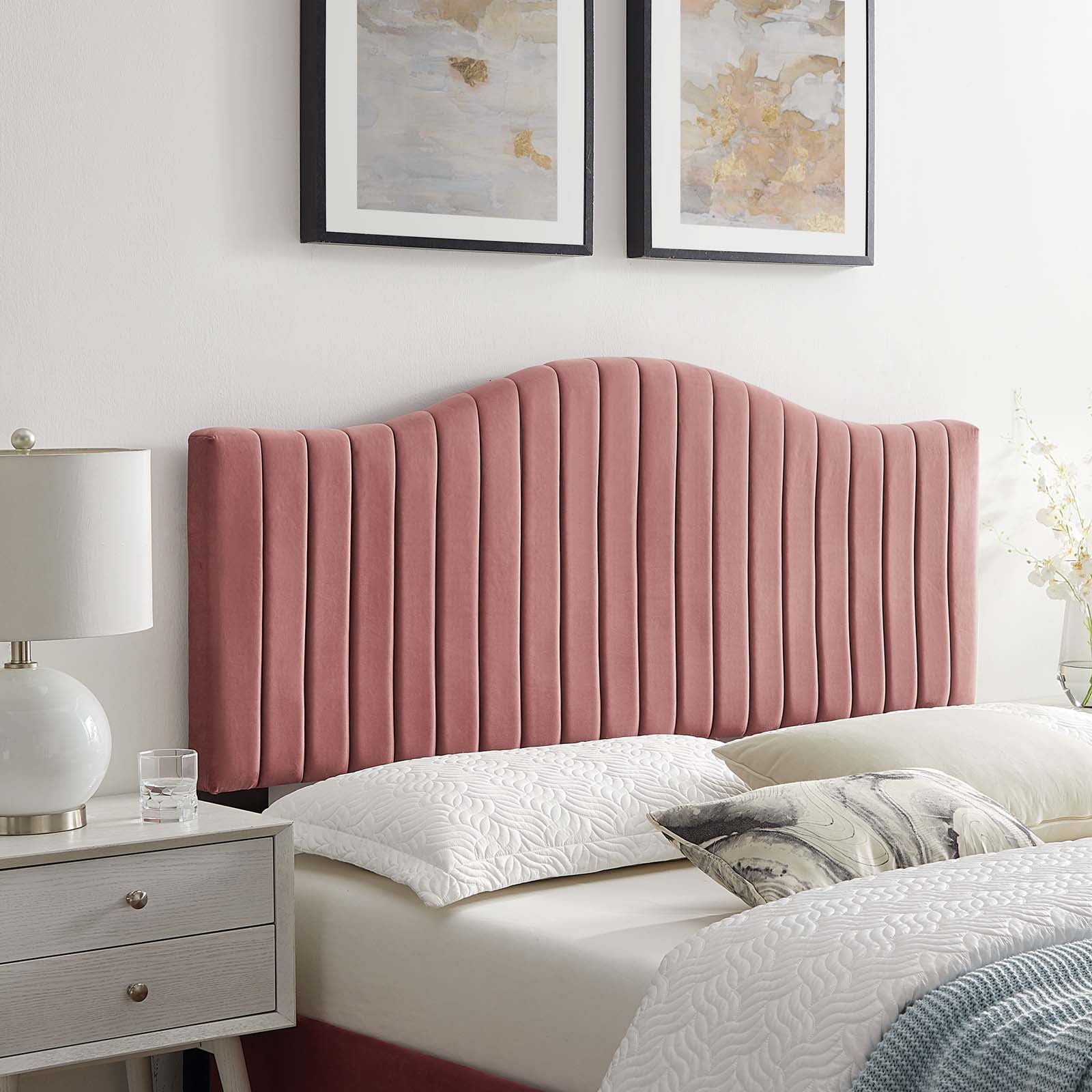 Brielle Channel Tufted Performance Velvet Full/Queen Headboard by Modway