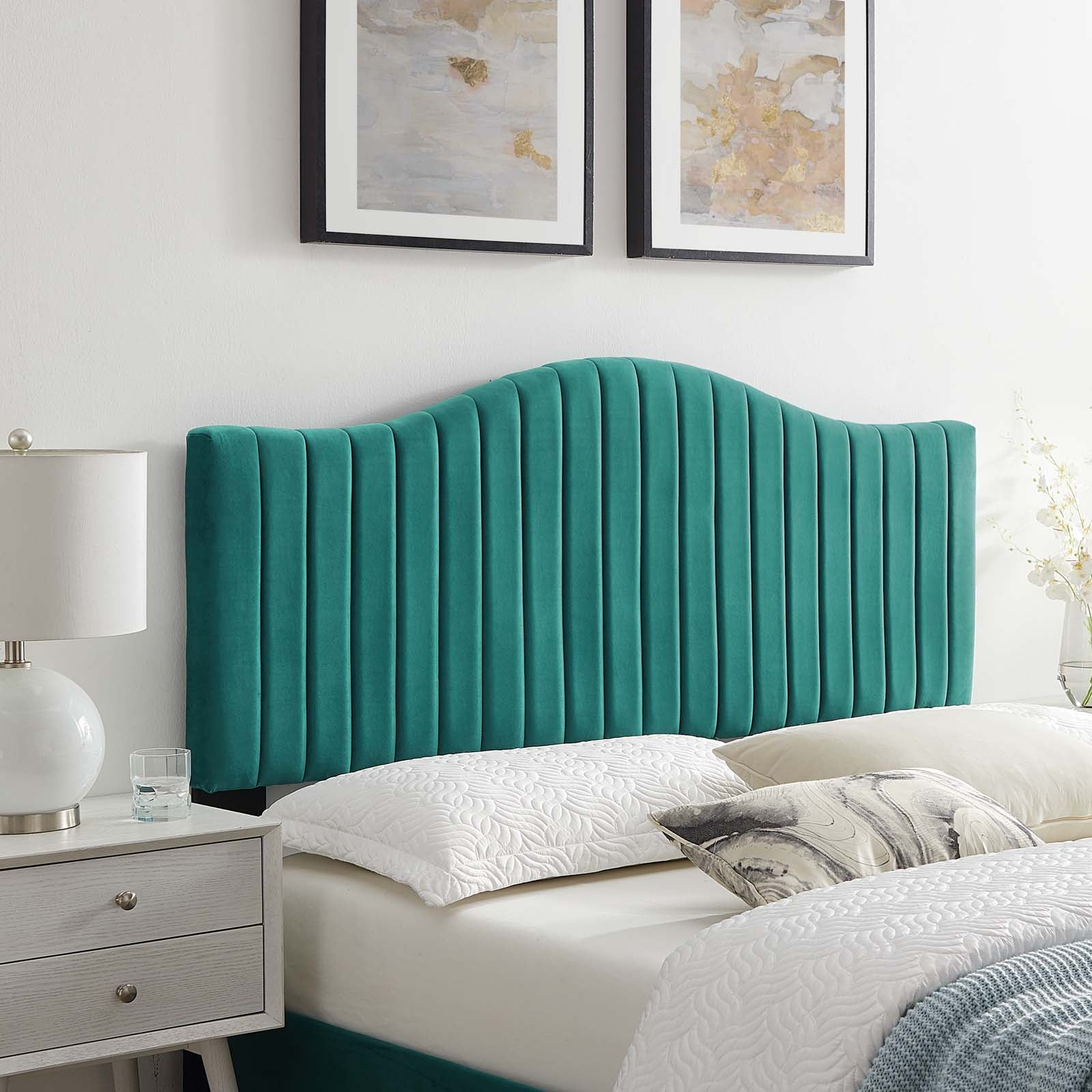 Brielle Channel Tufted Performance Velvet Full/Queen Headboard by Modway