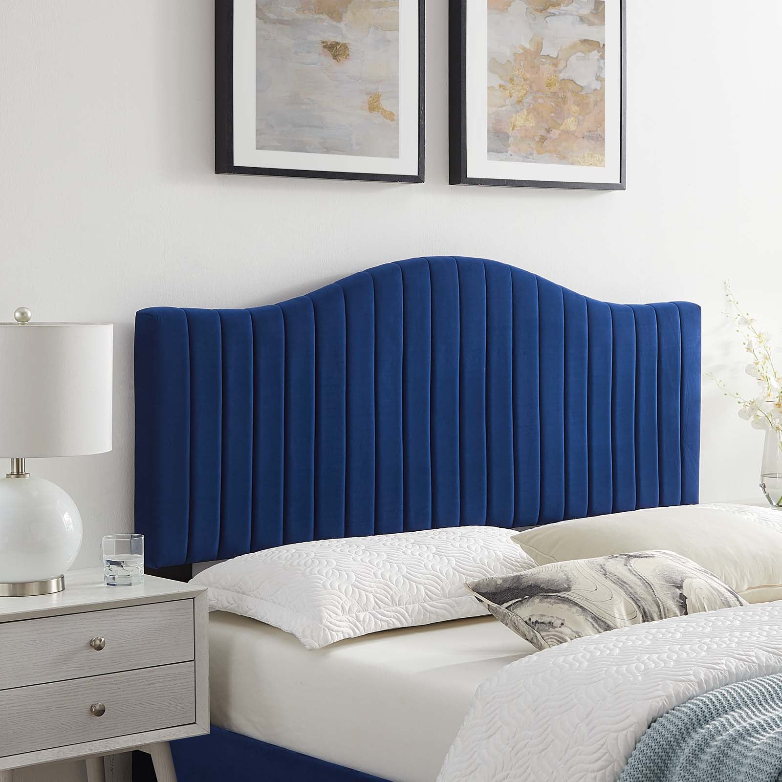 Brielle Channel Tufted Performance Velvet King/California King Headboard by Modway