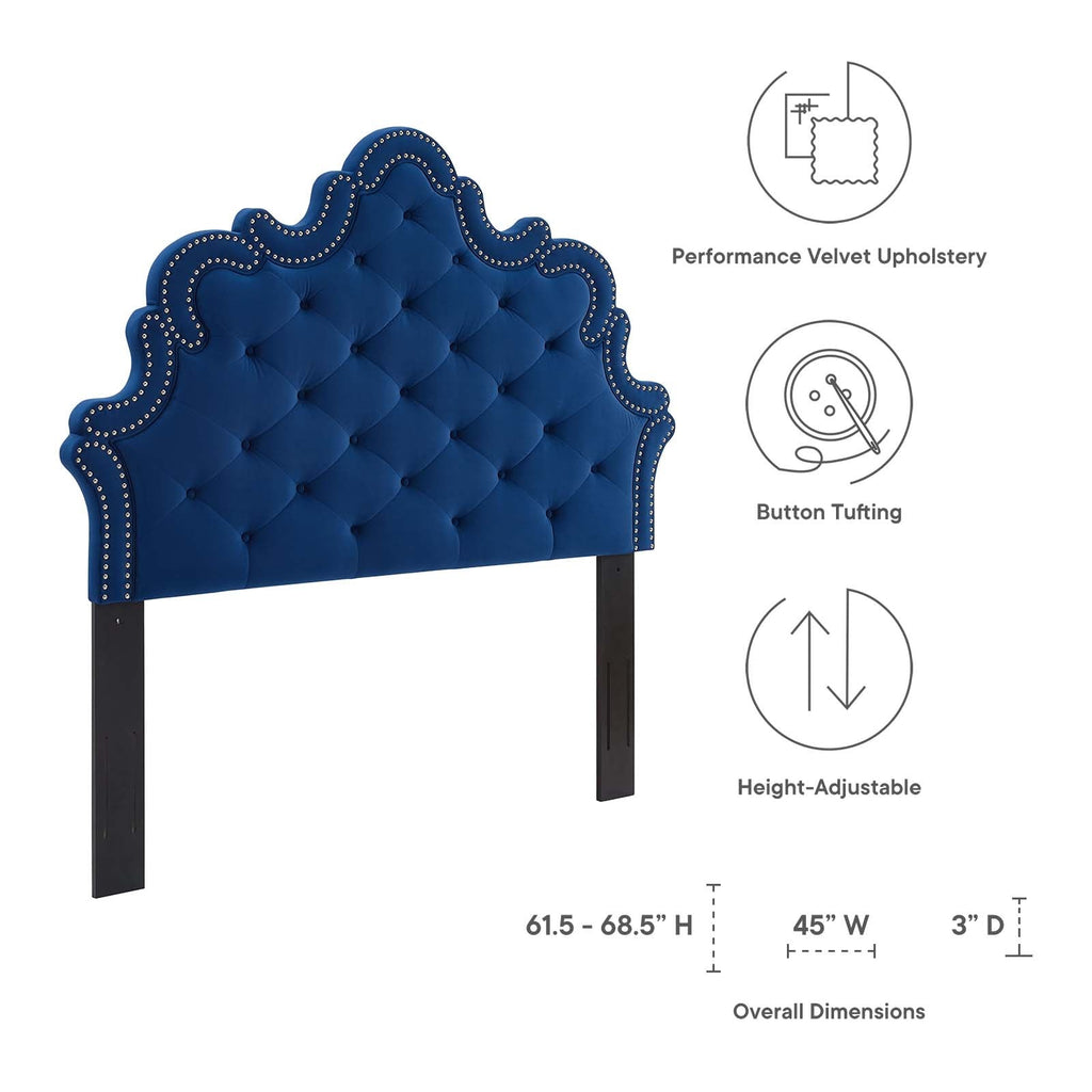 Arabella Button-Tufted Performance Velvet Twin Headboard by Modway